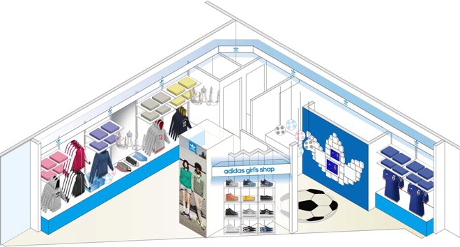 アディダスが渋谷109に初出店 ガールズショップ Adidas Girl S Shop を期間限定オープン F M J Magazine エフ エム ジェー マガジン