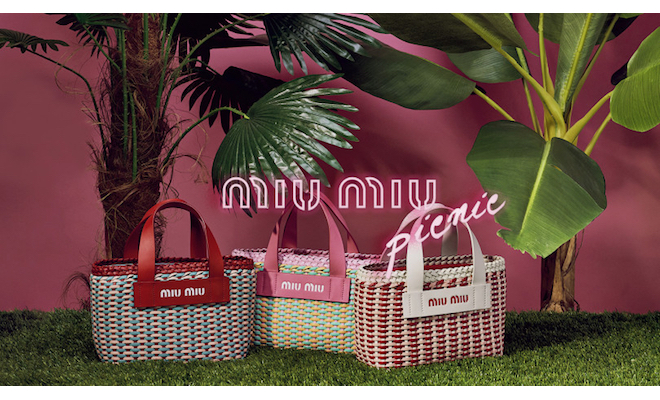 MIUMIU カゴバッグ レッド×ブルー限定品-