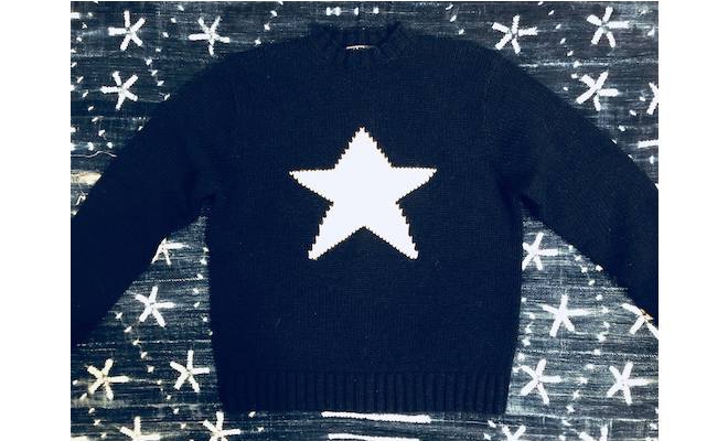 THREE FACE Star knit SweaterブルーL ラルフローレントップス - www ...