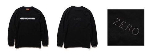EDEN × BEAMS ZERO LONG SLEEVE T
Color：BLACK
Price：¥6,600（inc.tax）
Size：S/M/L/XL/XXL