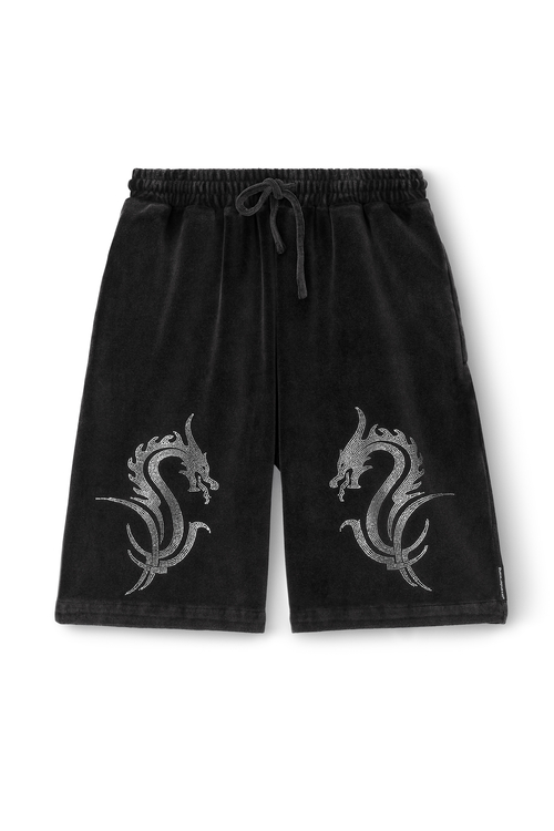 PULL ON BOXER SHORT W/ CRYSTAL DRAGON HOTFIX  ¥95,700