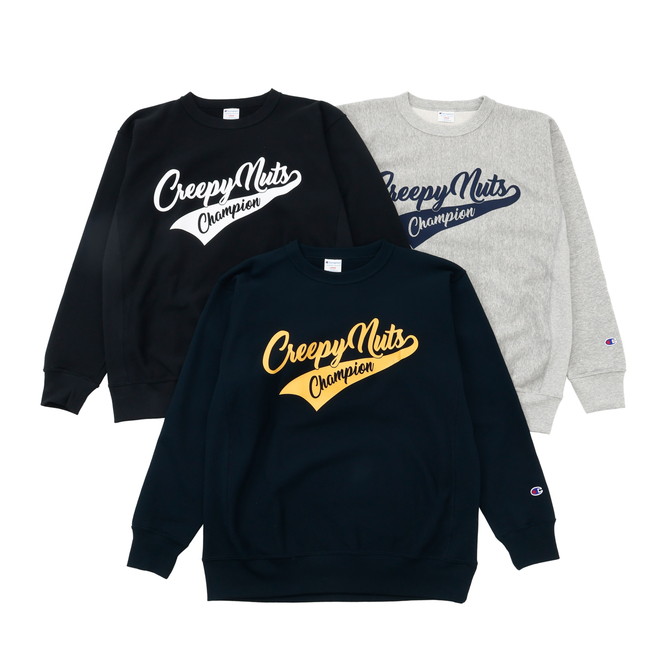 CREWNECK SWEATSHIRT カラー：ブラック、オックスフォードグレー、ネイビー サイズ：S,M,L,XL 価格：12,100円