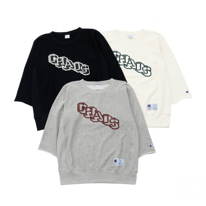 REVERSE WEAVE® CUT OFF CREW NECK SWEATSHIRT カラー：アイボリー、オックスフォードグレー、ブラック サイズ：S、M、L、XL、XXL 価格：¥24,200  