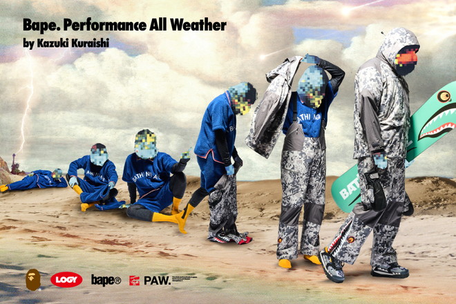 アベイシングエイプ®、倉石一樹とのスノーボードコレクション発表